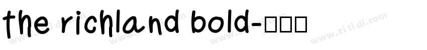 the richland bold字体转换